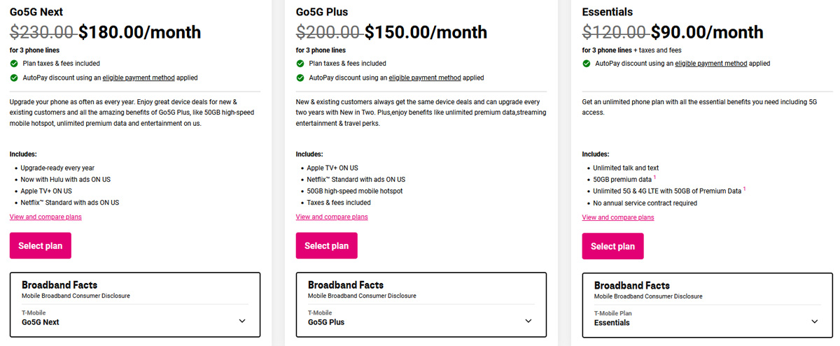 T-Mobile iPhone Upgrade Packages